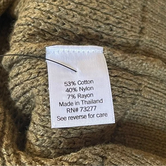 Women’s Sonoma green Everyday waffle Crew Neck Sweater XS NWT - Picture 6 of 9